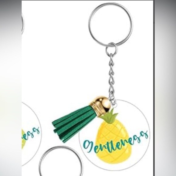 Keychain Acrylic Fruits of the Spirit Key Ring Bag Charm Inspirational Gift New - Picture 1 of 3